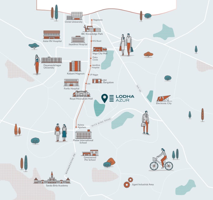 Lodha Azur Location Map